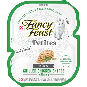 Fancy Feast Purina Petites Gourmet Wet Cat Food - Grilled Chicken Entrée With Rice In Gravy