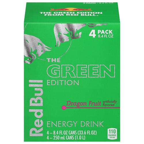 Red Bull The GREEN Edition 250ml 70本 Red Bull Green Edition Energy Drink 4 pk Cans - Dragon Fruit