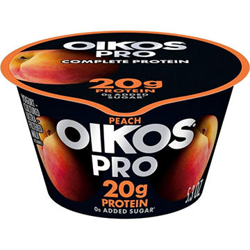 Oikos Pro 20g Protein Zero Added Sugar Non Fat Blended Greek Yogurt - Peach