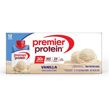 Premier Protein 30g Protein Shakes 12 pk Bottles - Vanilla