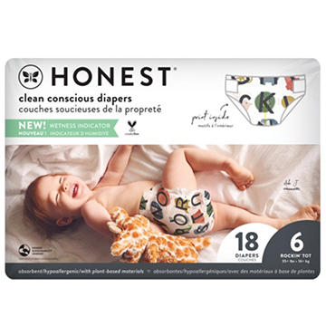 The Honest Company Clean Conscious Diapers - Size 6, All the Letters Print