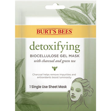 Burt's Bees Detoxifying Biocellulose Gel Mask - Charcoal & Green Tea