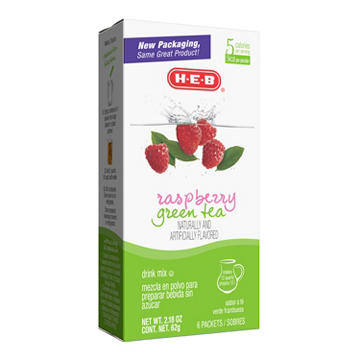 H-E-B Drink Mix Packets - Raspberry Green Tea