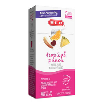 H-E-B Drink Mix Packets - Tropical Punch