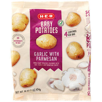 H-E-B Frozen Baby Potatoes - Garlic Parmesan