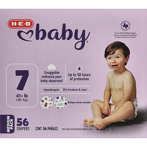 H-E-B Baby Medium Pack Diapers - Size 7 - Shop Diapers at H-E-B