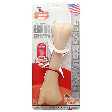 Nylabone Monster Bone Power Chew Chicken Dog Chews