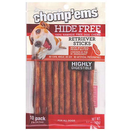 Ruffin' It Chomp'ems Hide Free Chicken Retriever Sticks Dog Chews - Shop  Bones & Rawhides at H-E-B