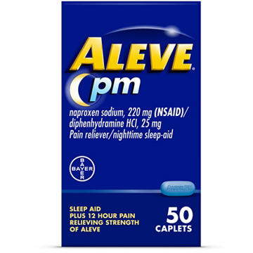 Aleve PM Pain Reliever Nighttime Sleep-Aid 220mg Caplets