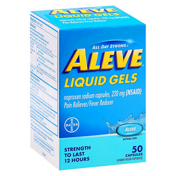 Aleve Liquid Gels Naproxen 220mg Capsules