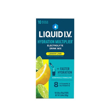 Liquid I.V. Lemon Lime Hydration Multiplier Electrolyte Drink Mix Sticks