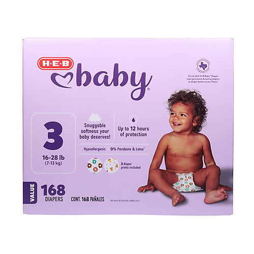 H-E-B Baby Value Pack Diapers - Size 3 - Shop Diapers at H-E-B