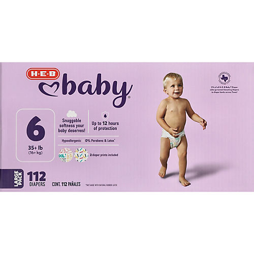 H-E-B Baby Texas-Size Pack Diapers - Size 7 - Shop Diapers at H-E-B