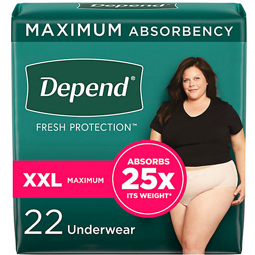 Always Incontinence Underwear for Women, Maximum Protection, Small/Medium -  12 ea