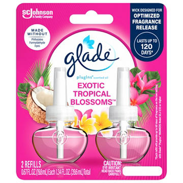 Glade PlugIns Scented Oil Air Freshener Refills - Exotic Tropical Blossoms