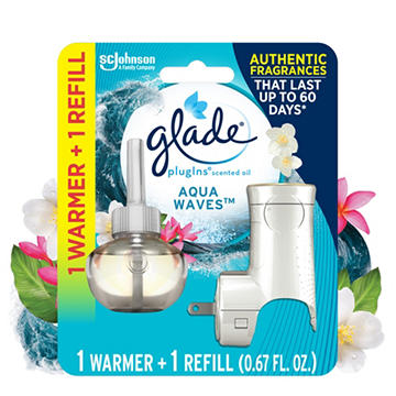 Glade PlugIns Warmer & Scented Oil Refill - Aqua Waves