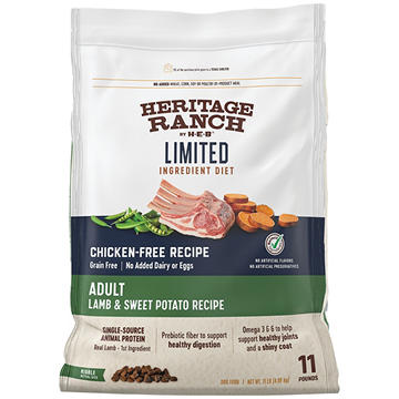 Heritage Ranch by H-E-B Limited Ingredient Diet Grain-Free Adult Dry Dog Food - Lamb & Sweet Potato