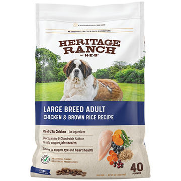 Heritage Ranch by H-E-B Large Breed Adult Dry Dog Food - Chicken & Brown Rice - Texas-Size Pack