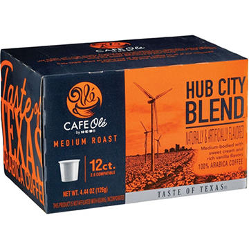 CAFE Olé by H-E-B Hub City Blend Medium Roast Coffee Single Serve Cups