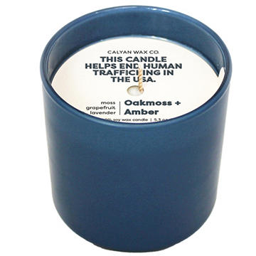 Calyan Wax Co. 100% Soy Wax Candle - Oakmoss + Amber
