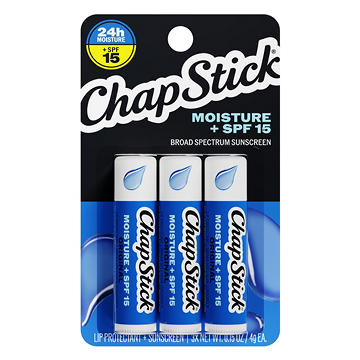 Chapstick Moisture SPF 15  Lip Balm with Broad Spectrum Sunscreen