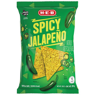 H-E-B Spicy Jalapeño Flavored Tortilla Chips