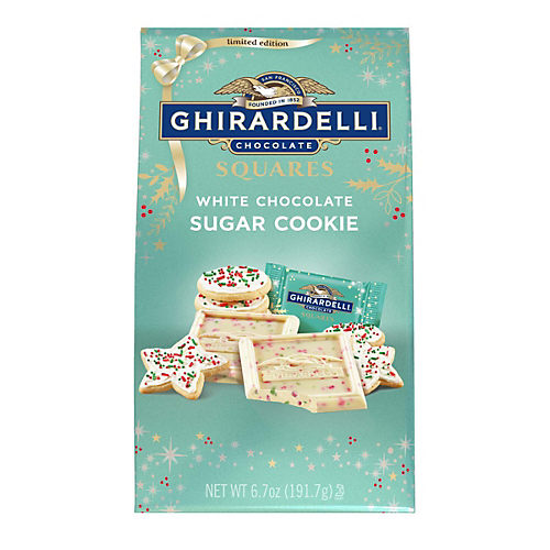 Ghirardelli White Chocolate Sugar Cookie Squares, 6.7 oz Bag 