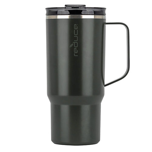 Reduce Vacuum Insulated Stainless Steel Hot1 Mug with Lid and Handle,  Black, 14 oz.