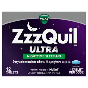 Vicks ZzzQuil ULTRA Nightime Tablets, Sleep Aid