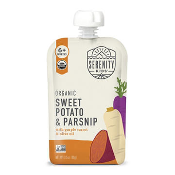Serenity Kids Organic Baby Food Pouch - Sweet Potato & Parsnip