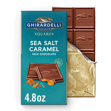 Ghirardelli Squares Sea Salt Caramel Milk Chocolate Bar