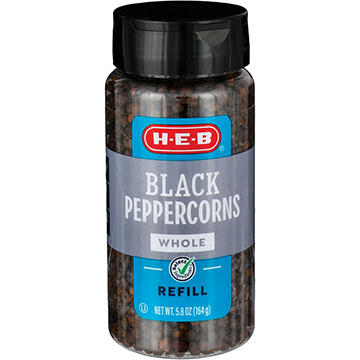 H-E-B Whole Black Peppercorns Refill