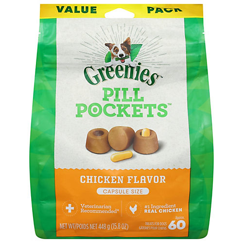 GREENIES PILL POCKETS Capsule Size Chicken Flavor Shop Soft chewy treats at H E B