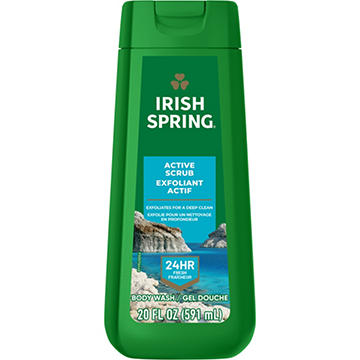 Irish Spring Active Scrub Body Wash for Men