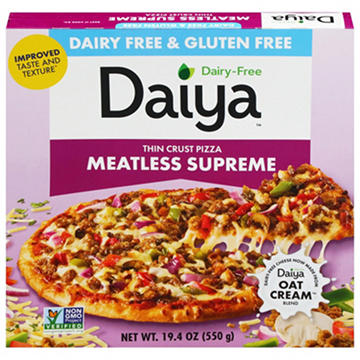 Daiya Dairy Free Gluten Free Thin Crust Supreme Frozen Pizza