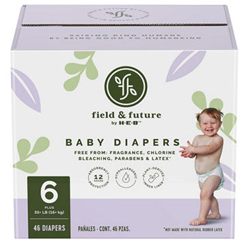 Field & Future by H-E-B Plus Pack Baby Diapers - Size 6