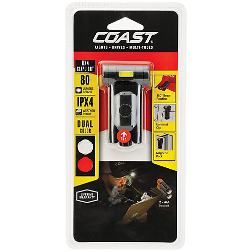 Coast Cutlery HX4 Dual Color Cliplight Shop Flashlights at H E B