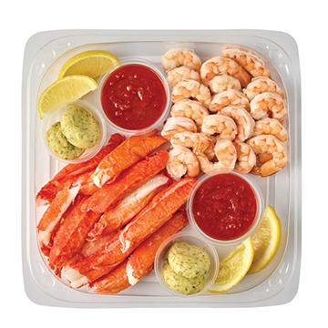 H-E-B Fish Market  Party Tray - Imitation Snow Crab Legs & Shrimp Cocktail