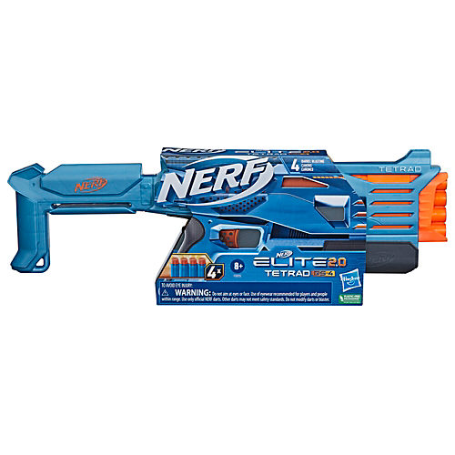 Nerf Elite 2.0 Double Punch Motorized Kids Toy Blaster for Boys and Girls  with 50 Darts