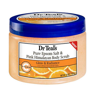 Dr Teal's Pure Epsom Salt & Pink Himalayan Body Scrub - Glow & Radiance