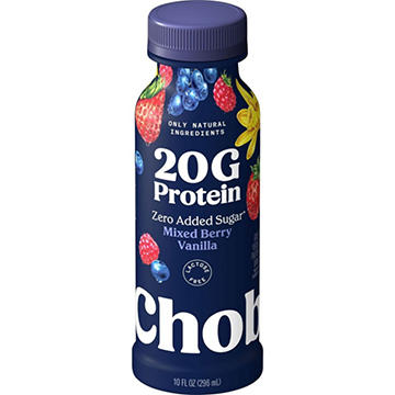 Chobani 20G Protein Zero Sugar Added Yogurt Drink - Mixed Berry Vanilla