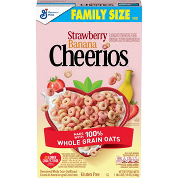 General Mills Strawberry Banana Cheerios Cereal - Family Size
