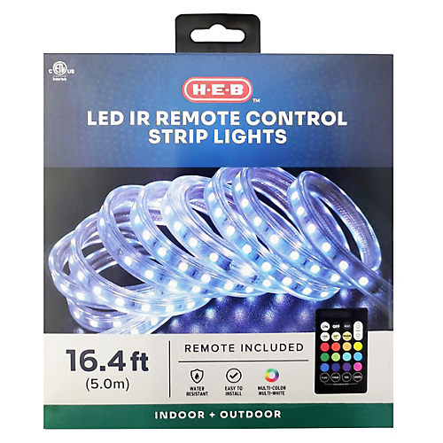 skør ovn Græsse H-E-B LED Indoor/Outdoor Remote Control Strip Lights - Shop Light Bulbs at  H-E-B