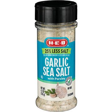 H-E-B Garlic, Sea Salt & Parsley Seasoning Blend - 25% Less Salt