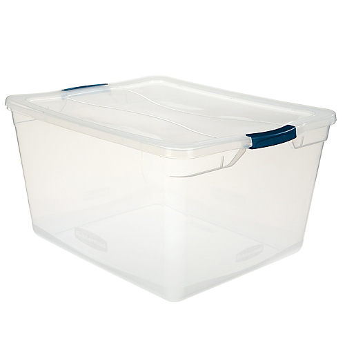 Rubbermaid 71 Quart Cleverstore Clear Holiday Tote - Storage Boxes and Totes