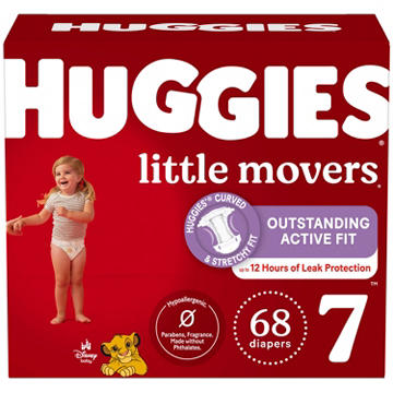 Huggies Little Movers Baby Diapers - Size 7