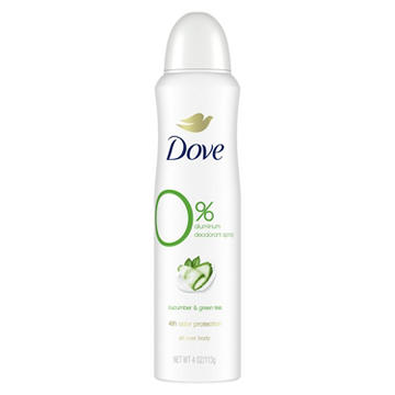 Dove Aluminum Free Deodorant Body Spray - Cucumber & Green Tea