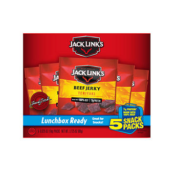 Jack Link's 7g Protein Teriyaki Beef Jerky Snack Packs