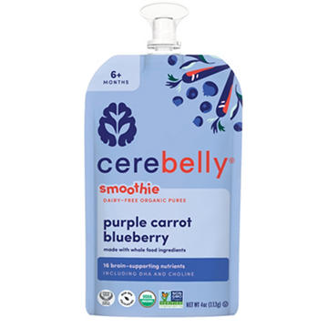 Cerebelly Dairy Free Organic Smoothie Pouch - Purple Carrot Blueberry