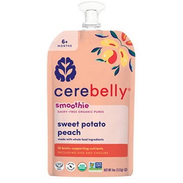 Cerebelly Dairy Free Organic Smoothie Pouch - Sweet Potato Peach